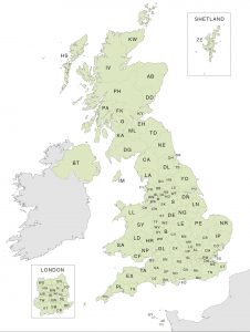Our map showing the distributor areas in the UK